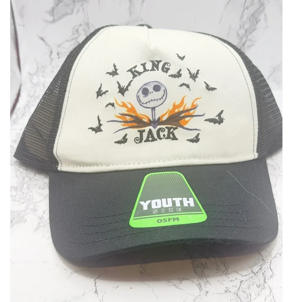 Disney Tim Burton Nightmare Before Christmas King Jack‎ Youth Snapback Hat NWT